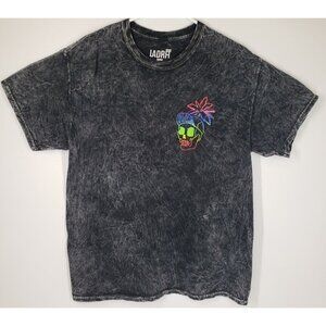 LADRFT Aloha Skull Acid Wash Men Large T-Shirt Skull Front Back 100% Cotton